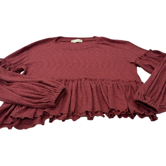 Altar'd State Tops - Altar'd State Women's Red-Mauve Small Babydoll Top